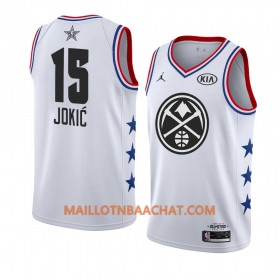 Maillot NBA Denver Nuggets Nikola Jokic 15 2019 All-Star Jordan Brand Blanc Swingman - Homme